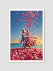 Radha Krishna Poster | Divine Love Wall Art for Home, Bedroom & Spiritual Decor