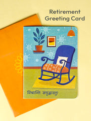 Retirement Sanskrit Greeting Card | Peaceful Life & Prosperity Wishes