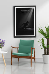 Aarogyam Paramam Bhaagyam – Sanskrit Wellness Wall Art (Framed)