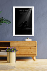 Aarogyam Paramam Bhaagyam – Sanskrit Wellness Wall Art (Framed)