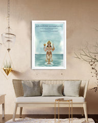Dhanvantari Wall Frame with Sanskrit Shloka | God of Ayurveda Healing Art | Spiritual Decor for Home & Clinic