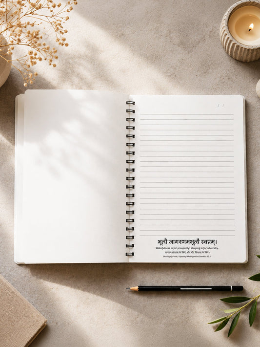 मंगलम् (Mangalam) Sanskrit Floral Notebook | Premium Spiral Notebook by ReSanskrit®