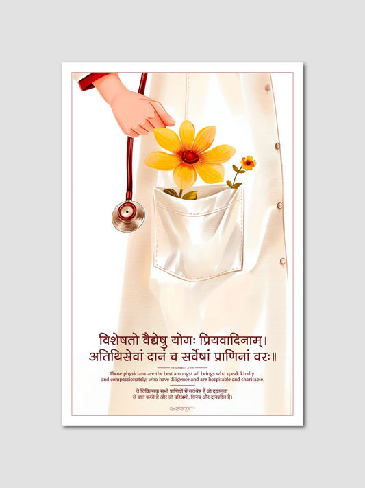 Sanskrit Virtues Poster for Medical Professionals