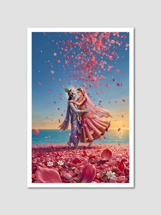 Radha Krishna Poster | Divine Love Wall Art for Home, Bedroom & Spiritual Decor