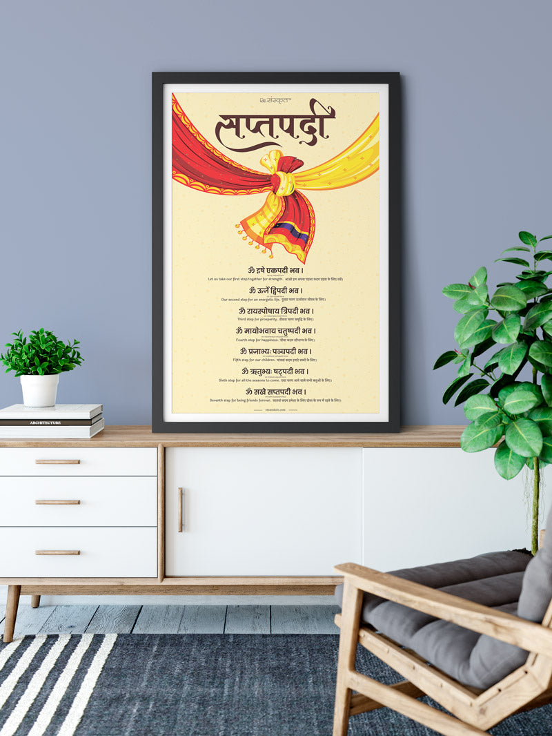 Saptapadi Mantra – Frame Marriage and Anniversary Gift Frames - ReSanskrit