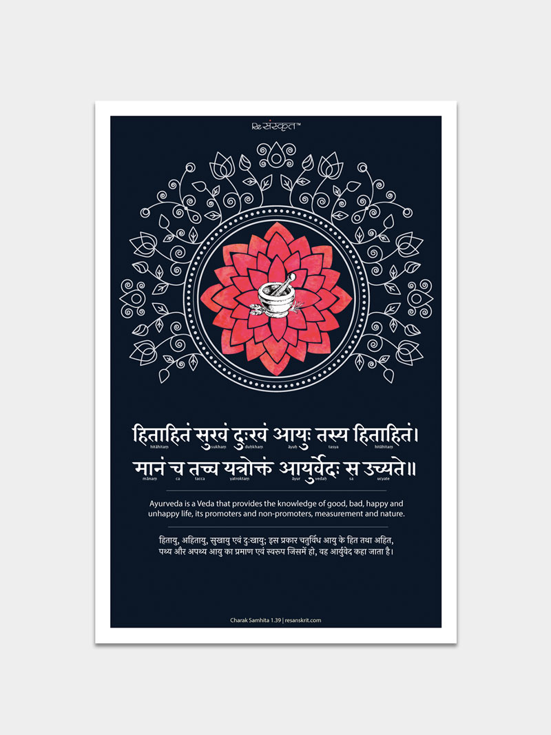 Ayurveda Definition Poster Posters - ReSanskrit