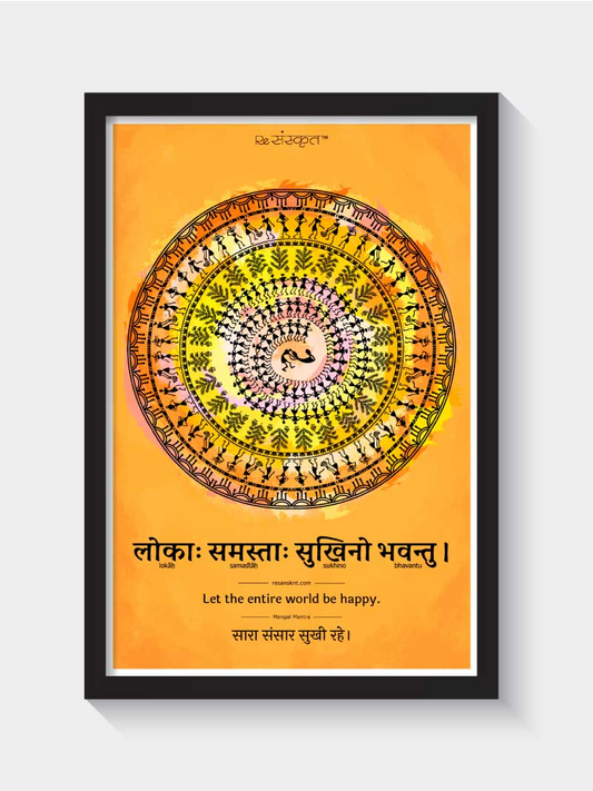 Lokah Samastah Sukhino Bhavantu Frame Frames - ReSanskrit